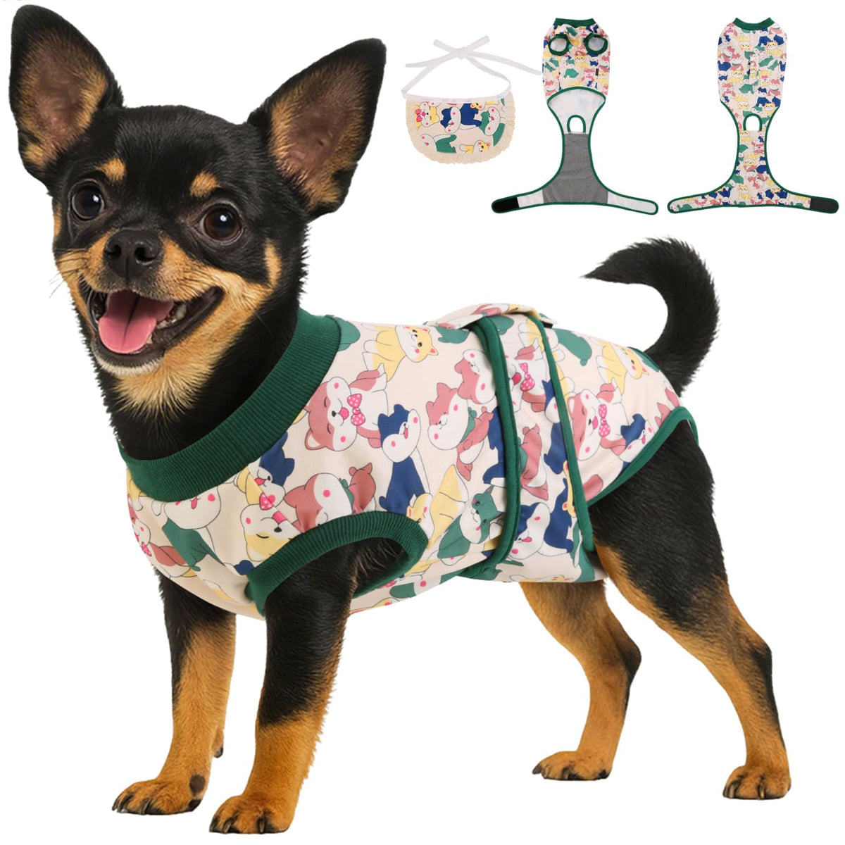 Surgery Recovery Suit for Female Male Dog, Soft Onesie After Spay Neuter,XS