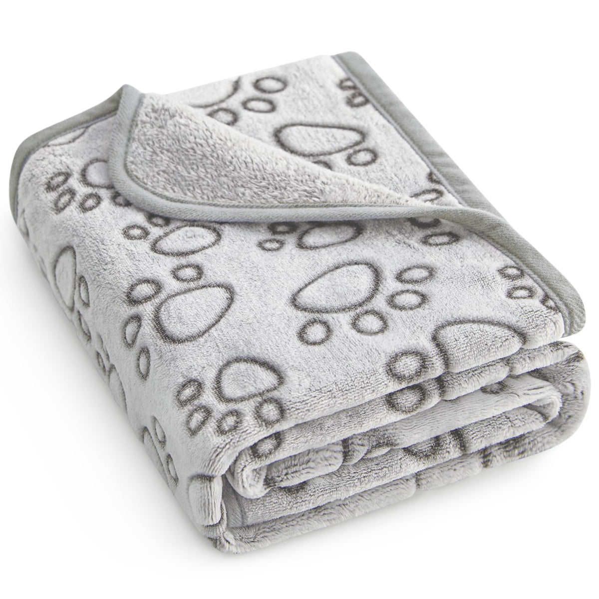 Stuffed® Premium Soft Dog Blanket Washable, 40"x32" Cat Blanket for Indoor Cats Large Medium Small Dog Puppy Essentials (Grey)