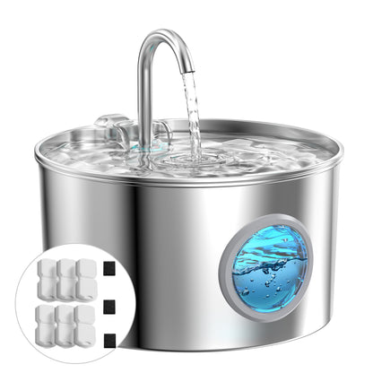 Cat Water Fountain Stainless Steel: 74oz/2.2L Cat Fountain for Drinking