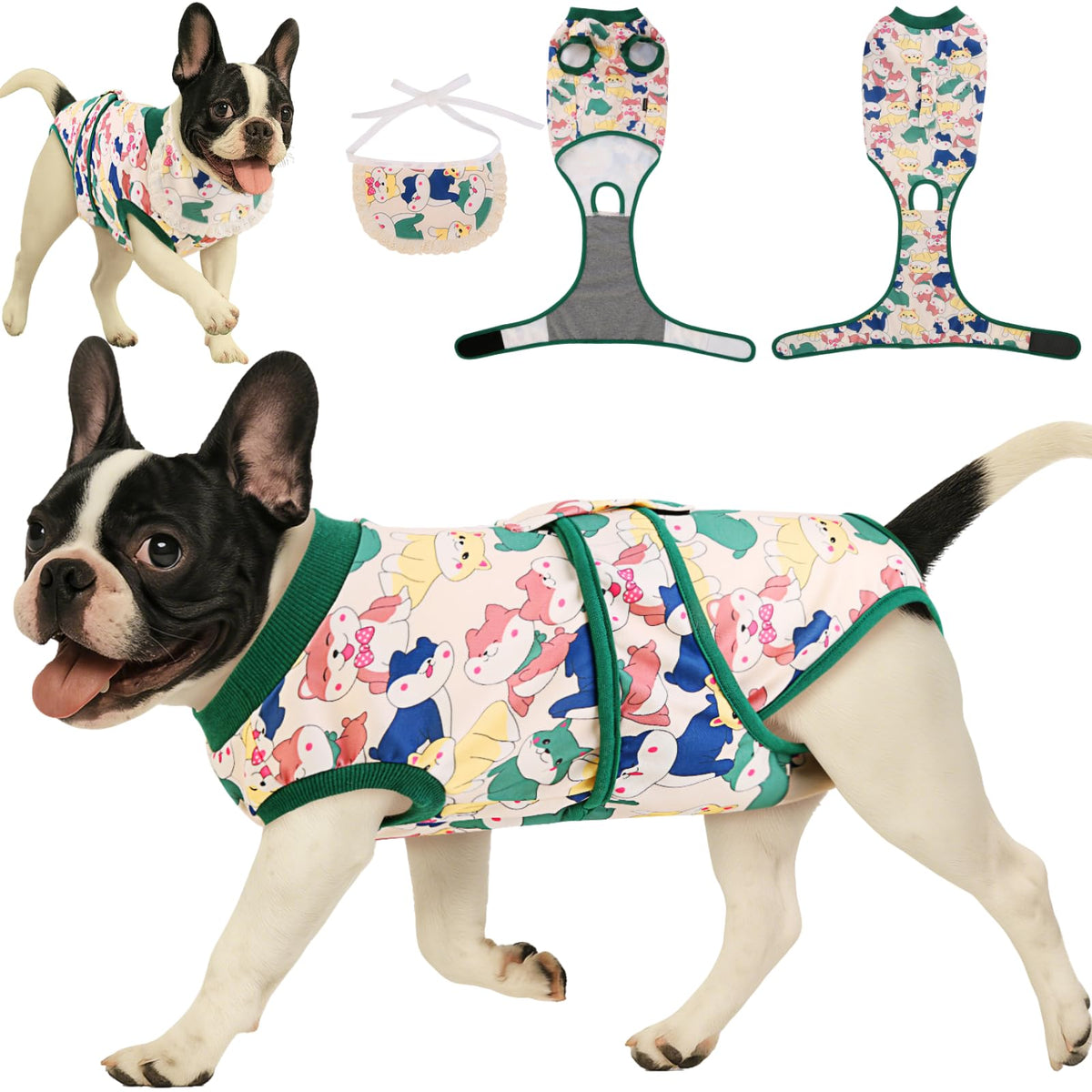 Surgery Recovery Suit for Female Male Dog, Soft Onesie After Spay Neuter,XS