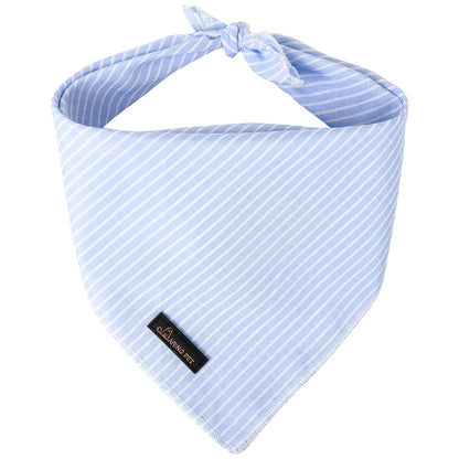 ARING PET Summer Dog Bandana-Cute Blue Dog Bandanas, Comfortable Pet Scarf Dogs Triangle Bibs for Small to Large Boy Girl Dogs and Cats