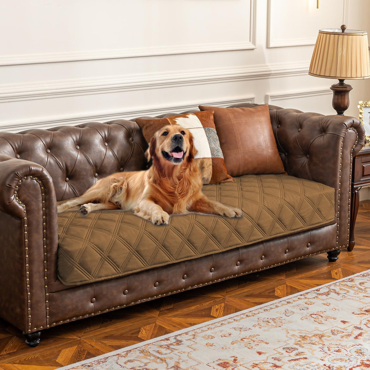 Ameritex Waterproof Dog Bed Cover Pet Blanket with Anti-Slip Back