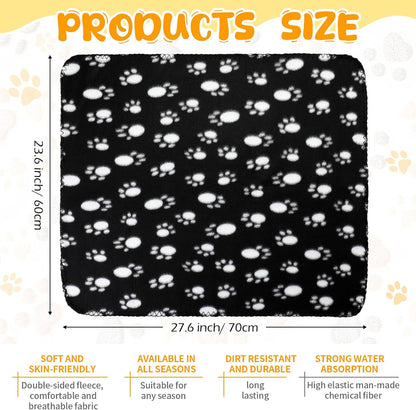 Tatuo 10 Pcs Puppy Blanket for Dog Cat, 24 x 28 Inch, Cool Color
