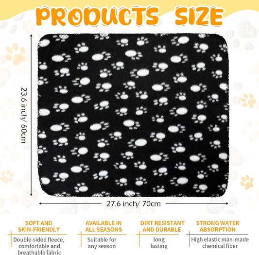 Tatuo 10 Pcs Puppy Blanket for Dog Cat, 24 x 28 Inch, Cool Color