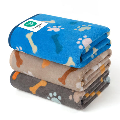 Luciphia 3 Pack Cute Cat Blankets Cozy Small Throw for Pet Puppy,23"x16"