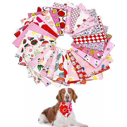 PET SHOW 50 Pack Boy Cotton Dog Bandanas Bulk for Small Dogs
