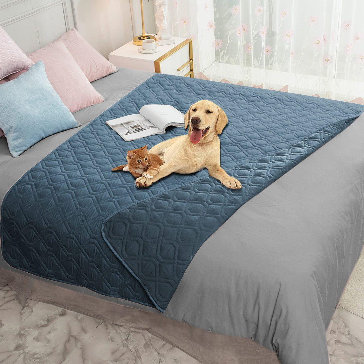 Ameritex Waterproof Dog Bed Cover Pet Blanket for Furniture Bed Couch Sofa Reversible