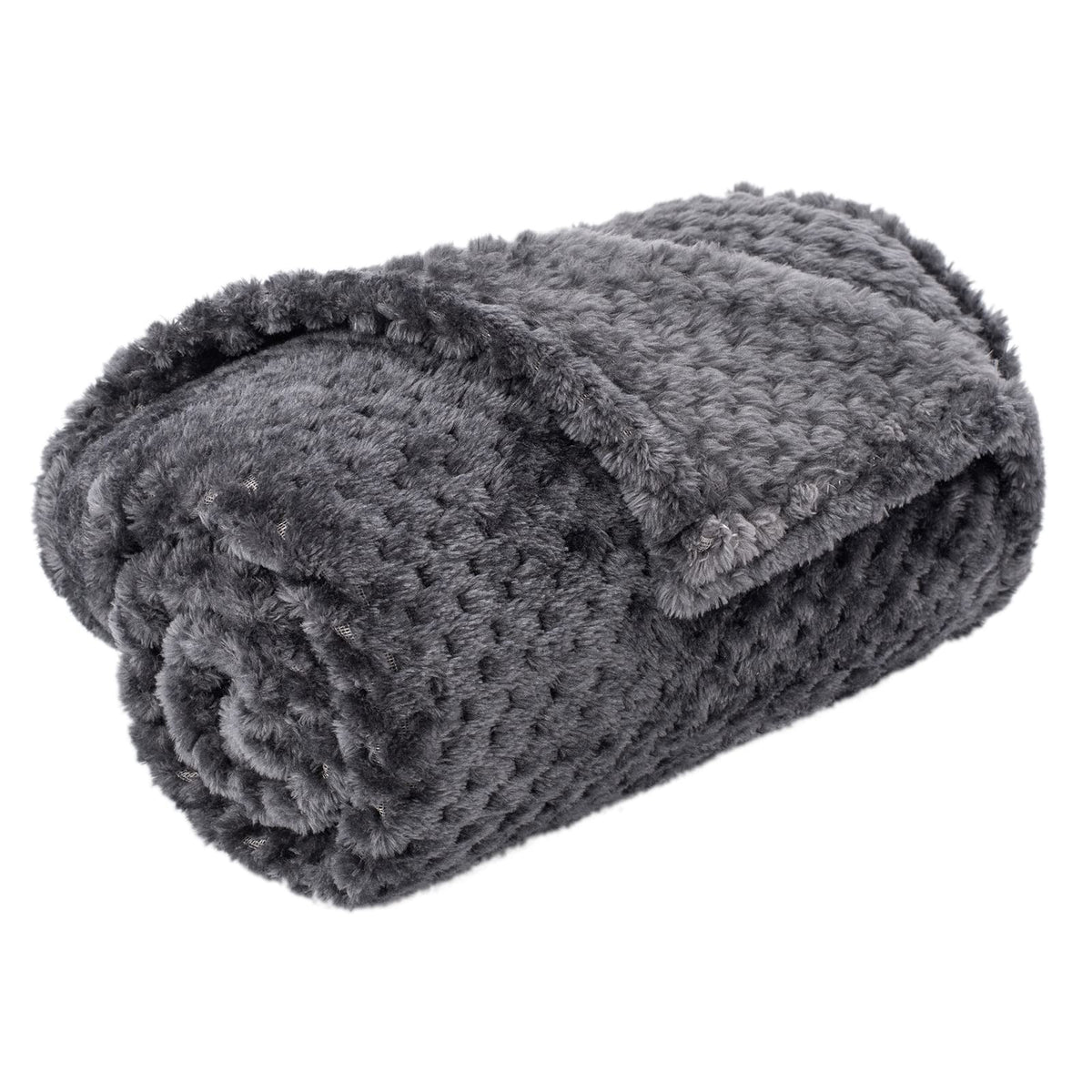 Warm Soft Fuzzy Dog or Cat Blanket, Plush Fleece Throws for Puppy, Kitten, Medium, Large Dogs - Blue (M/32" x 40")