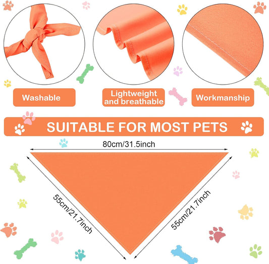 Saintrygo 20 Pcs Plain Dog Bandana Bulk for Puppy Dog, 32 x 22 x 22 Inches