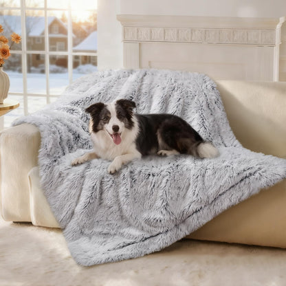 Luciphia Calming Waterproof Dog Blanket, Reversible Faux Fur Pet Blanket