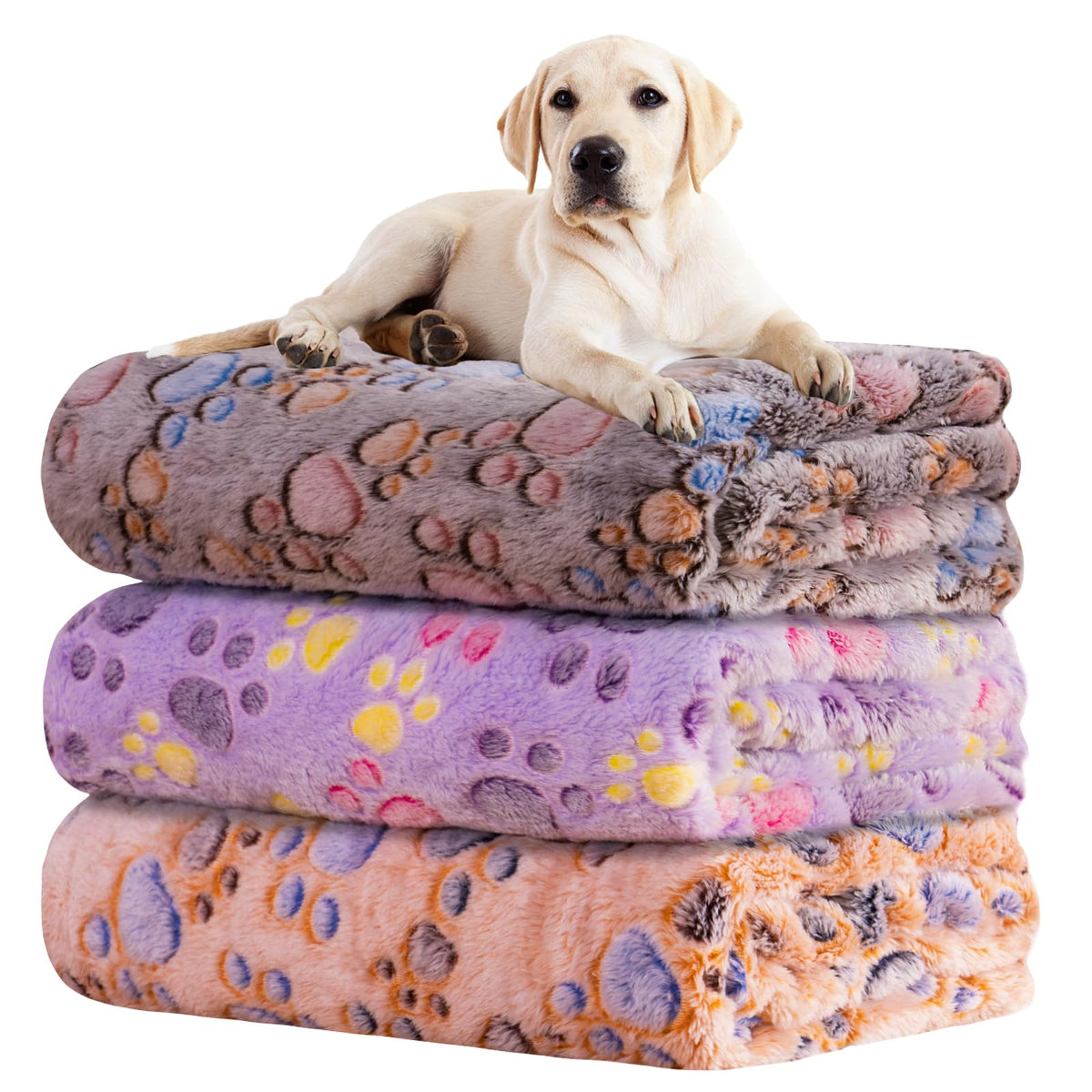 Rezutan Blanket for Large Dogs & Cats Soft Reversible Cute Paw 40"x31"