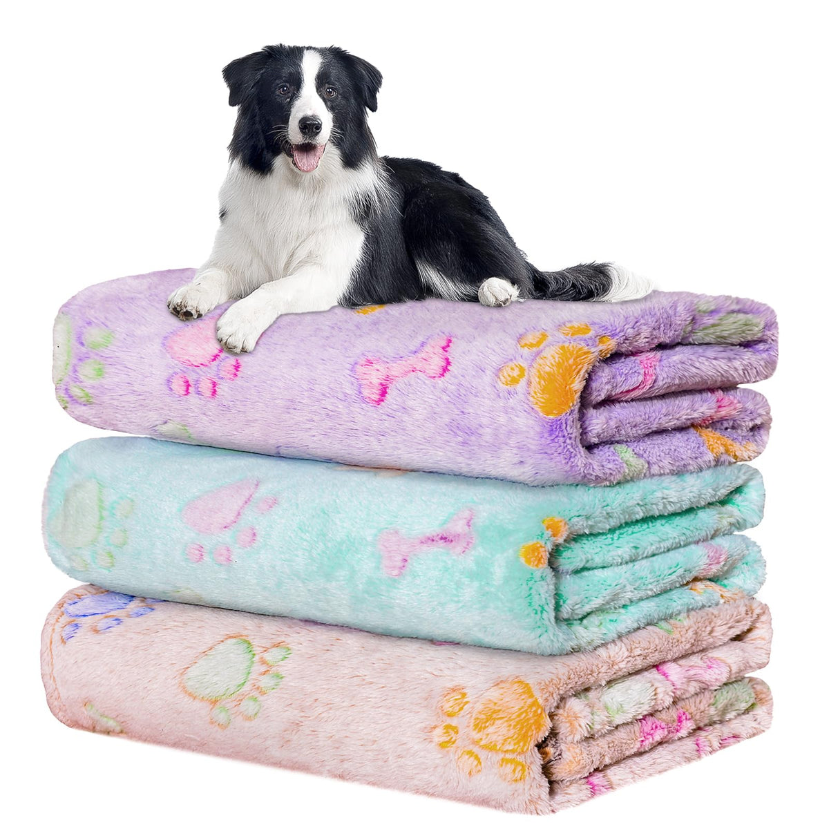 Rezutan Blanket for Large Dogs & Cats Soft Reversible Cute Paw 40"x31"
