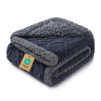 Luciphia Waterproof Blanket for Twin Bed Reversible Fleece Couch Cover