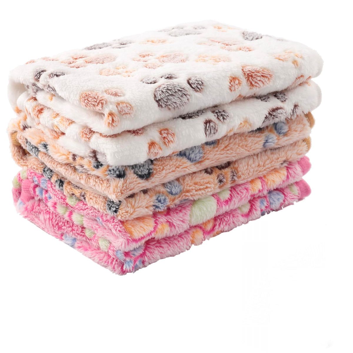 MIWOPET 3 Pack Fleece Pet Blankets Warm Bed Throw for Dogs & Cats 30x20in