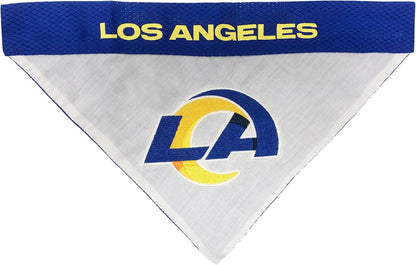 Pets First NFL DOG BANDANA - PHILADELPHIA EAGLES REVERSIBLE PET BANDANA. 2 Sided Sports Bandana with a PREMIUM Embroidery TEAM LOGO, Small/Medium. - 2 Sizes & 32 NFL Teams available, PHL-3217-S-M