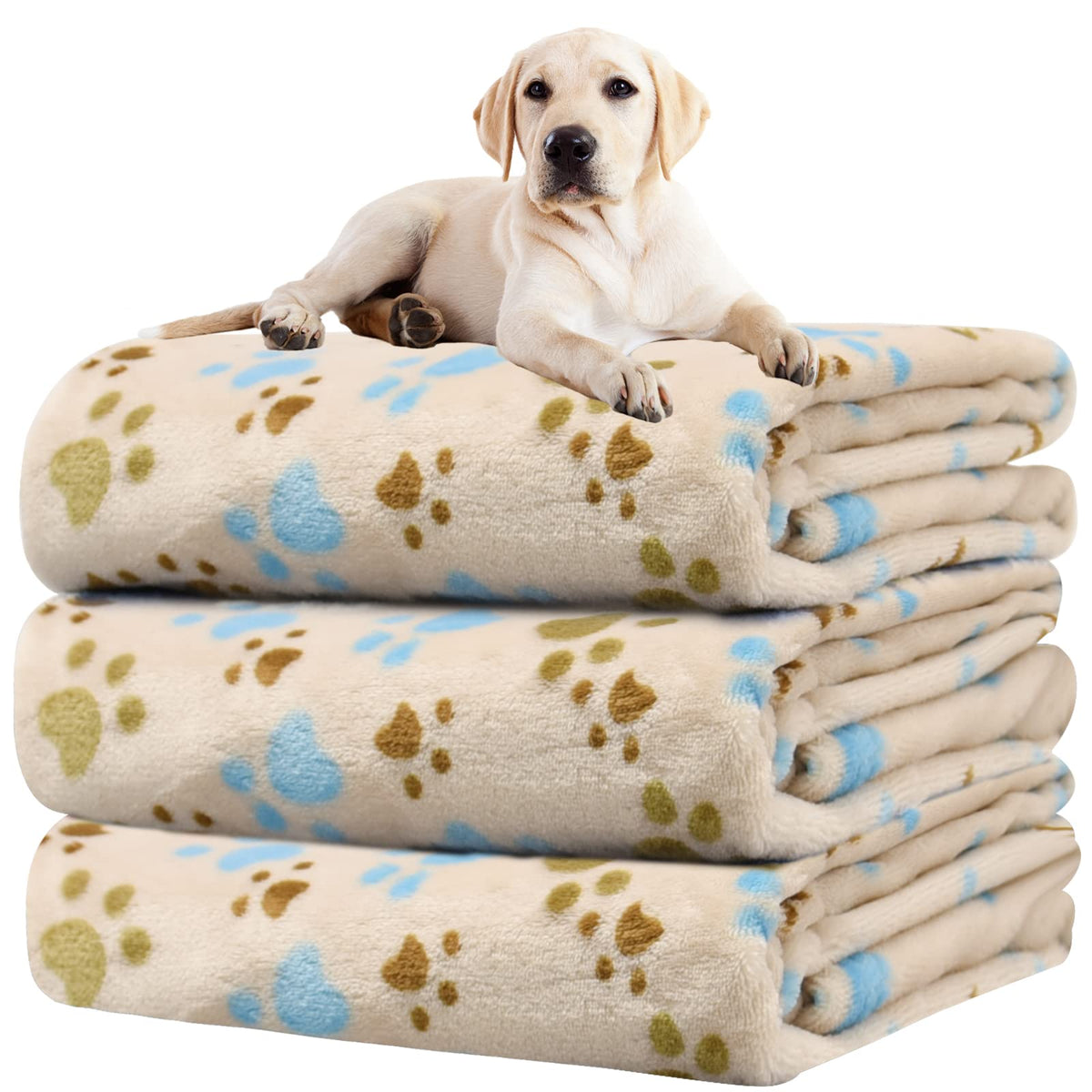 Rezutan Blanket for Large Dogs & Cats Soft Reversible Cute Paw 40"x31"