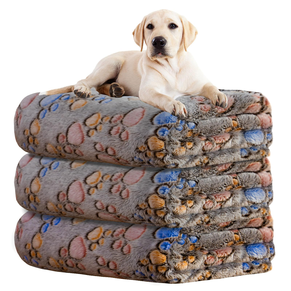 Rezutan Blanket for Large Dogs & Cats Soft Reversible Cute Paw 40"x31"