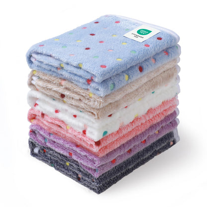 Luciphia 1 Pack 6 Dog Blankets Cat Soft Fluffy Fleece Pet Blanket Warm Cute Print Design Puppy Kitten Doggy Paw Small(23"x16")
