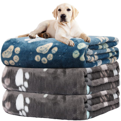 Rezutan Blanket for Large Dogs & Cats Soft Reversible Cute Paw 40"x31"
