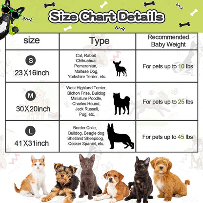 Rezutan Blanket for Large Dogs & Cats Soft Reversible Cute Paw 40"x31"