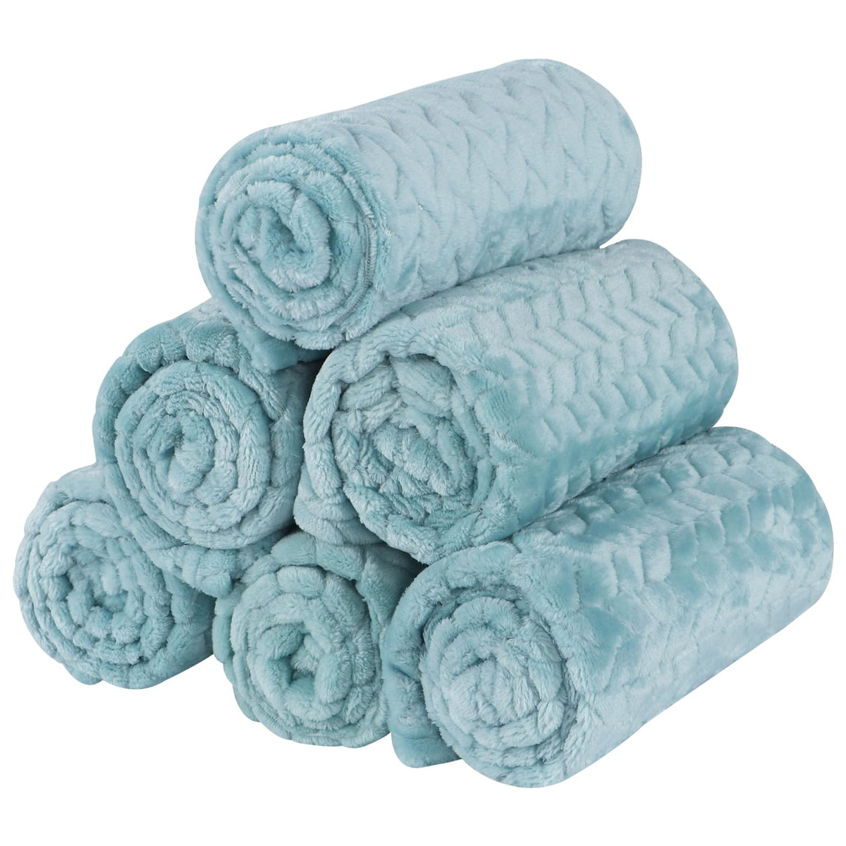BVAGSS 6 Pack Small Dog Blanket, Super Soft Warm Pet Cover Blankets, Paw Print Puppy Fleece Flannel Blanket for Small Medium Dogs and Cats MW003