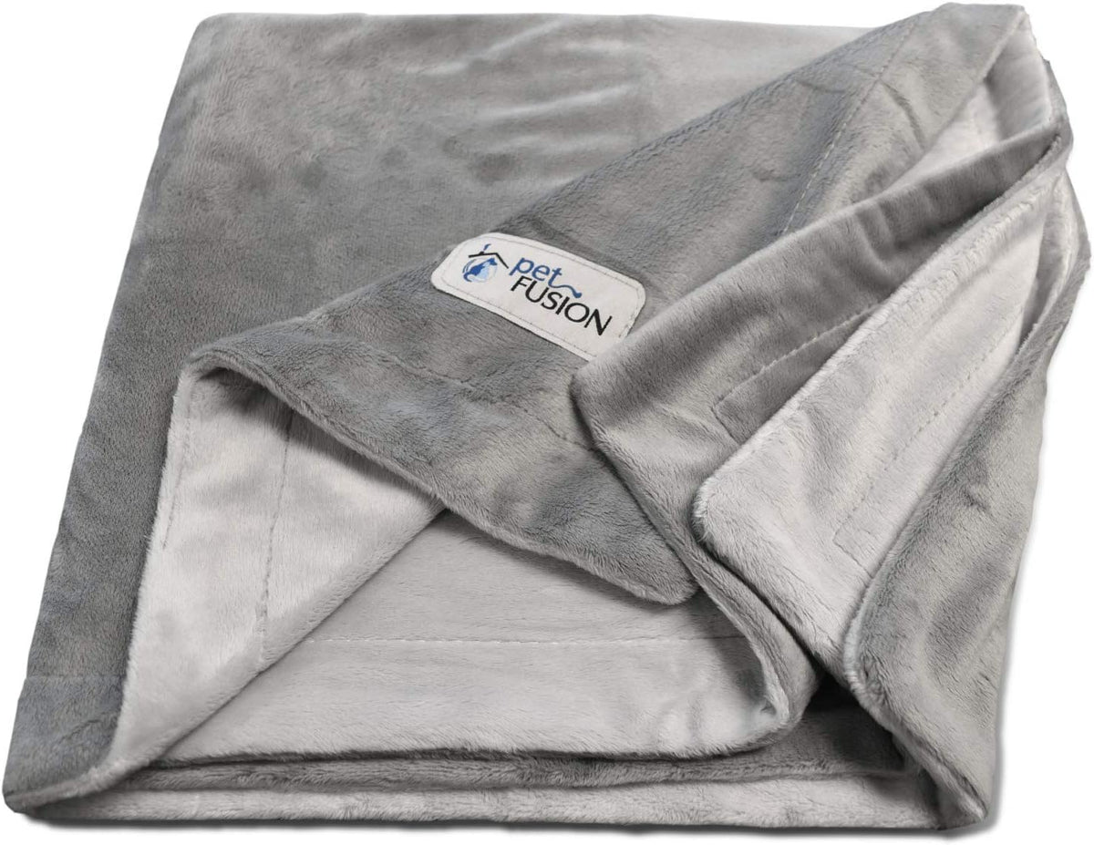 PetFusion Premium Dog & Cat Blanket | Ultra Soft Pet Blanket Available in Plush or Quilted; 2 Colors (Grey; Brown) | Perfect for Small Dogs & Large Dogs