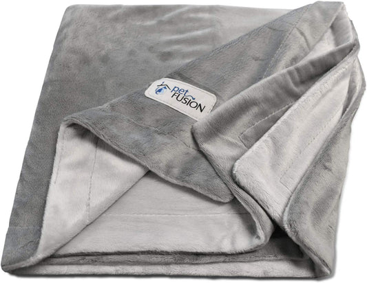 PetFusion Premium Dog & Cat Blanket | Ultra Soft Pet Blanket Available in Plush or Quilted; 2 Colors (Grey; Brown) | Perfect for Small Dogs & Large Dogs