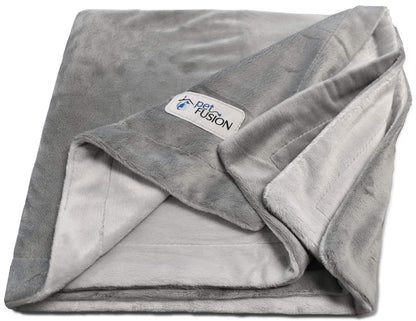 PetFusion Premium Dog & Cat Blanket | Ultra Soft Pet Blanket Available in Plush or Quilted; 2 Colors (Grey; Brown) | Perfect for Small Dogs & Large Dogs