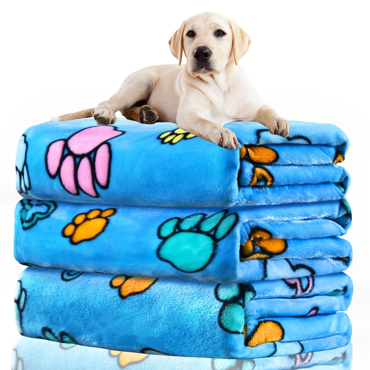 Rezutan Blanket for Large Dogs & Cats Soft Reversible Cute Paw 40"x31"