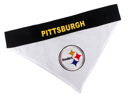 Pets First NFL DOG BANDANA - PHILADELPHIA EAGLES REVERSIBLE PET BANDANA. 2 Sided Sports Bandana with a PREMIUM Embroidery TEAM LOGO, Small/Medium. - 2 Sizes & 32 NFL Teams available, PHL-3217-S-M