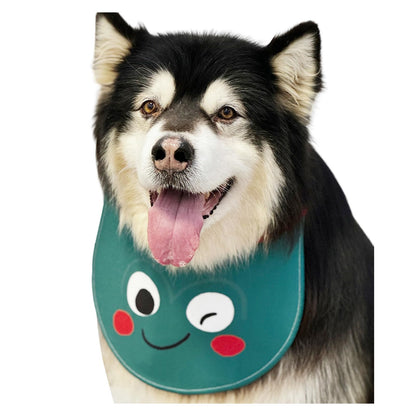 Dog Bandana Exquisite Printing Waterproof Cute Comfortable Upright Dog Drool Bib Adjustable Bib Handkerchief Accessories for Medium, Large and Extra-Large Dogs (XXL,Color 8)