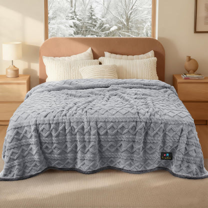 Luciphia Waterproof Blanket for Twin Bed Reversible Fleece Couch Cover