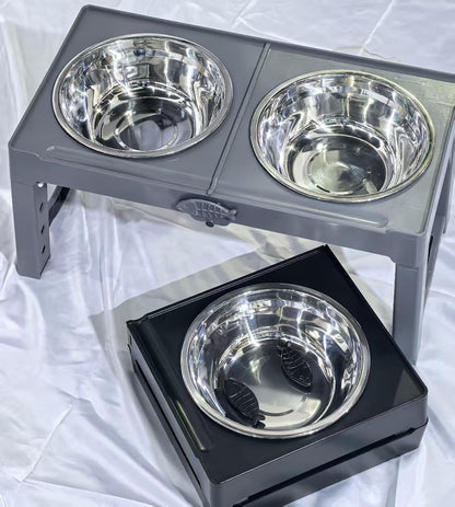 Black Elevated Dog Bowls Large Raised Dogs Bowl Stand Large/Medium Dogs