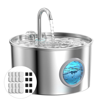 Cat Water Fountain Stainless Steel: 74oz/2.2L Cat Fountain for Drinking
