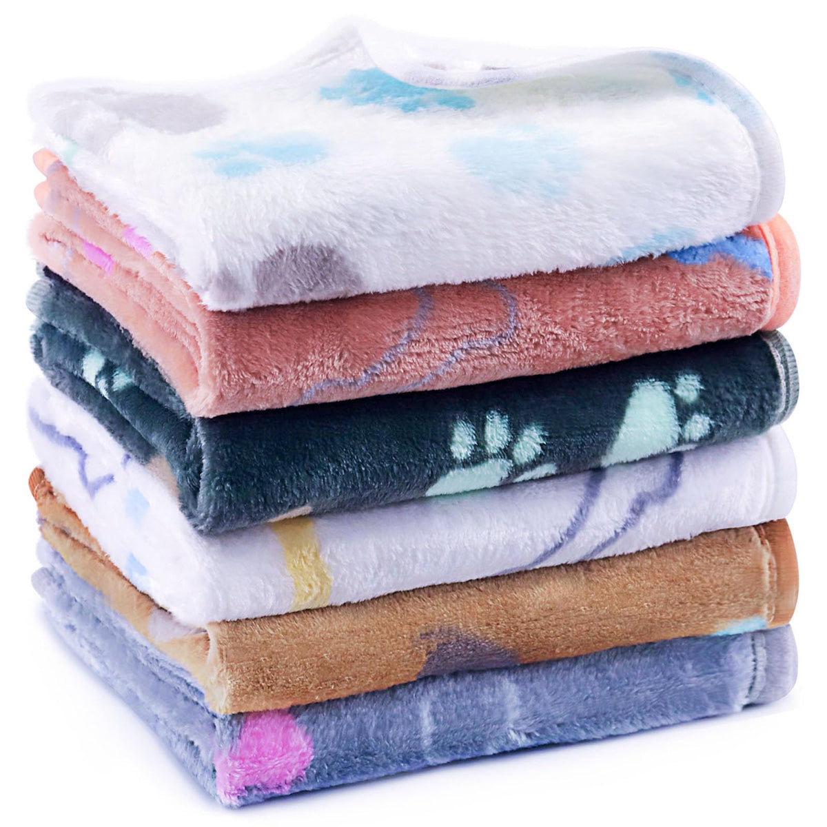 YedsIntu 6 Pcs Absorbent Guinea Pig Blankets Washable Small Animal Fleece Bedding Cage Liners Reusable Pet Pee Pad Sleep Mat Pad Cover for Hamster Ferret Rabbit Chinchilla Hedgehog (16"x24")