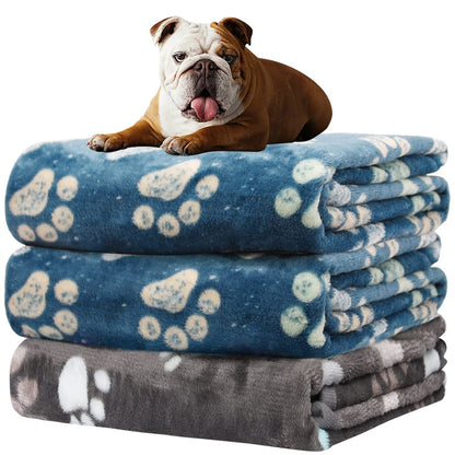 Rezutan Blanket for Large Dogs & Cats Soft Reversible Cute Paw 40"x31"
