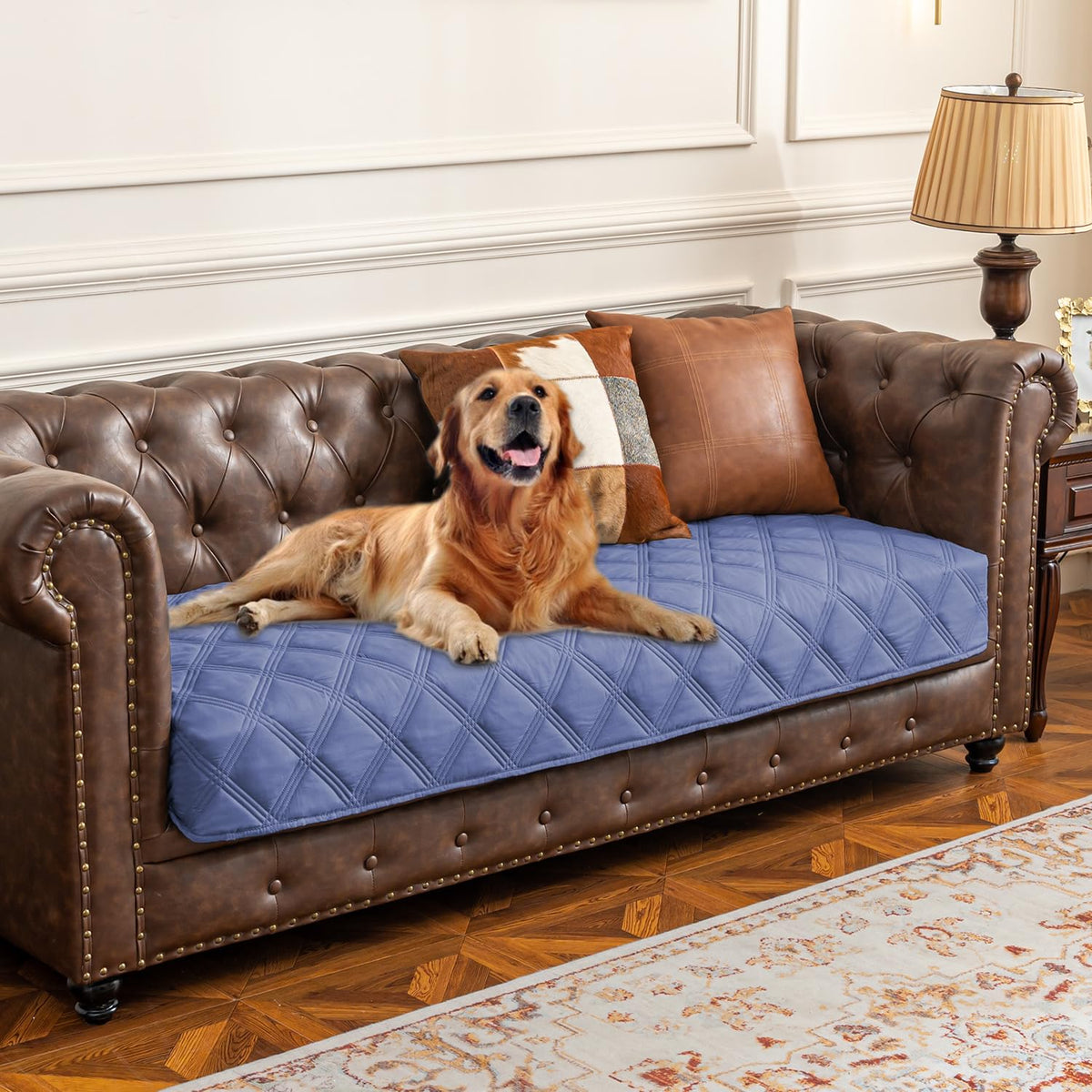 Ameritex Waterproof Dog Bed Cover Pet Blanket with Anti-Slip Back