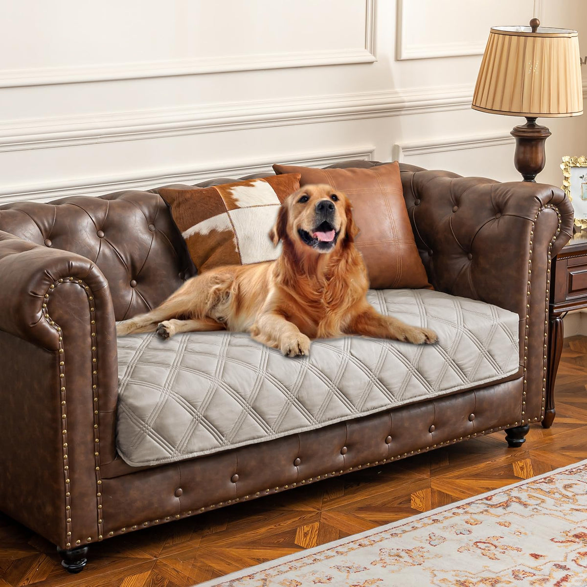 Ameritex Waterproof Dog Bed Cover Pet Blanket with Anti-Slip Back