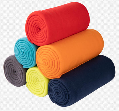 CAI TENG Fleece Throw Blankets Lightweight Warm for Soft Cozy Pet-Friendly Bulk Fleece Blanket Solid for Home, Bed, Sofa, Dorm, Office, Gifts, Outdoor (Black, Pack of 6-50 x 60 inch)