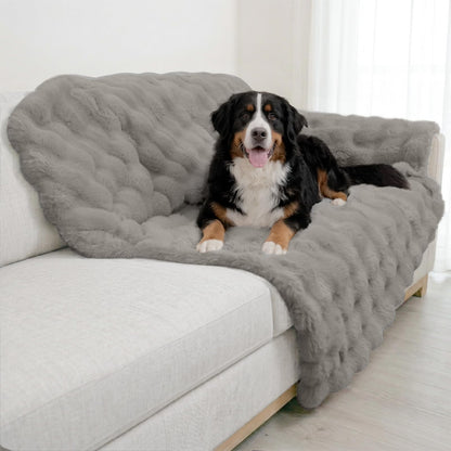 Paw Inspired Waterproof Dog Blanket, 32x24 Inch Size, Beige