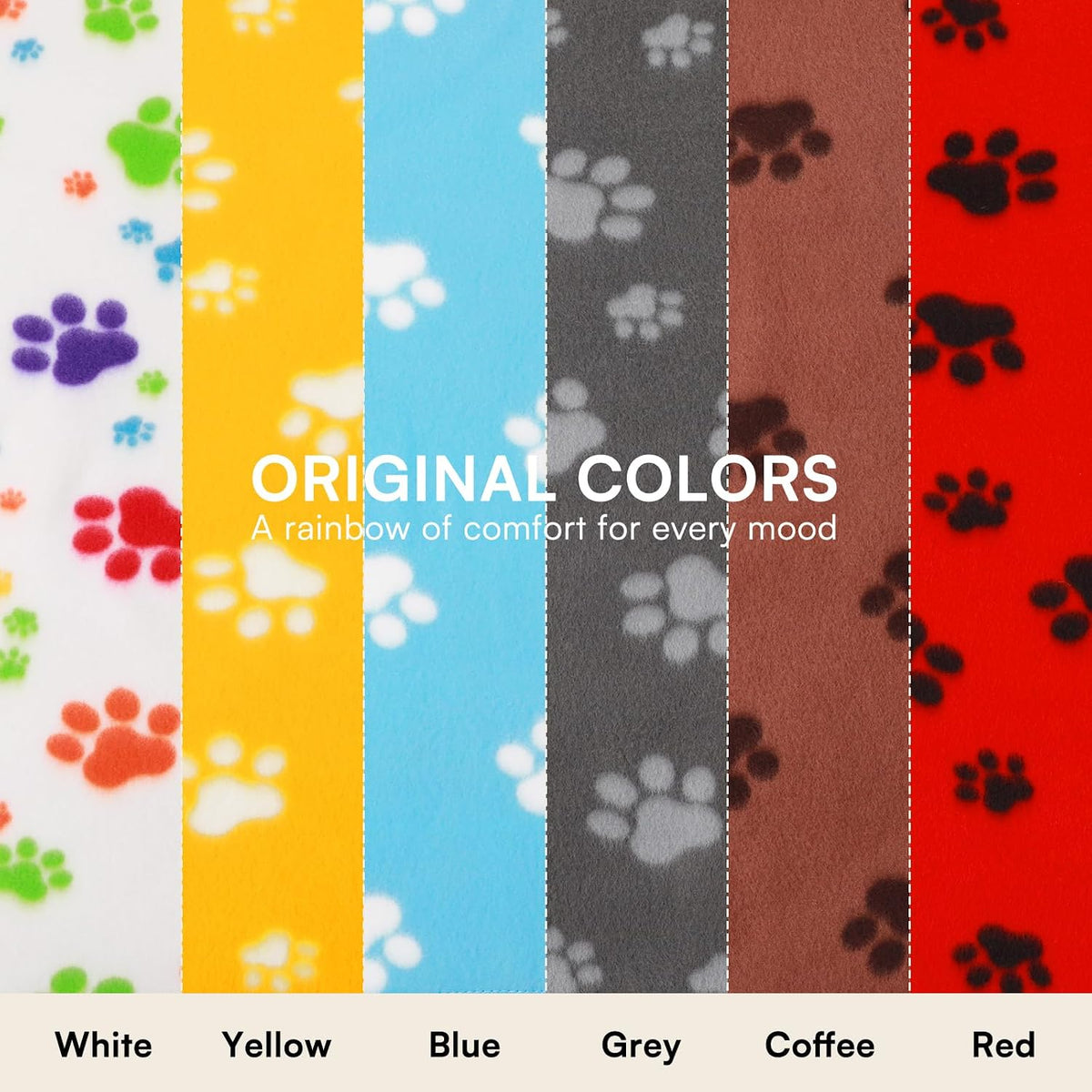 LINENLUX Fleece Dog Blankets 6-Pack, Soft Stretchy for Small Medium Puppy