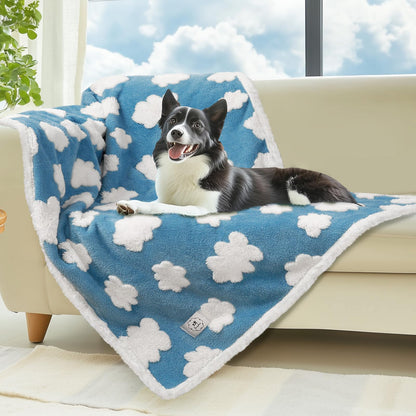 Luciphia Waterproof Dog Blanket for Small Dogs Cats Soft Reversible Fleece