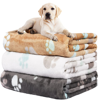 Rezutan Blanket for Large Dogs & Cats Soft Reversible Cute Paw 40"x31"
