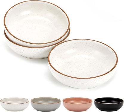 Ceramic Cat Bowls, Howise Pet Bowl Cat Dishes for Food and Water, 5.3 in Cat Food Dish 3 Pack Cat Food Bowls Set Small Dog Dish, Matte White Finish