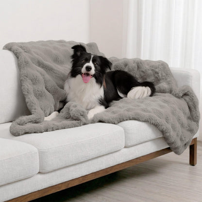 Paw Inspired Waterproof Dog Blanket, 32x24 Inch Size, Beige
