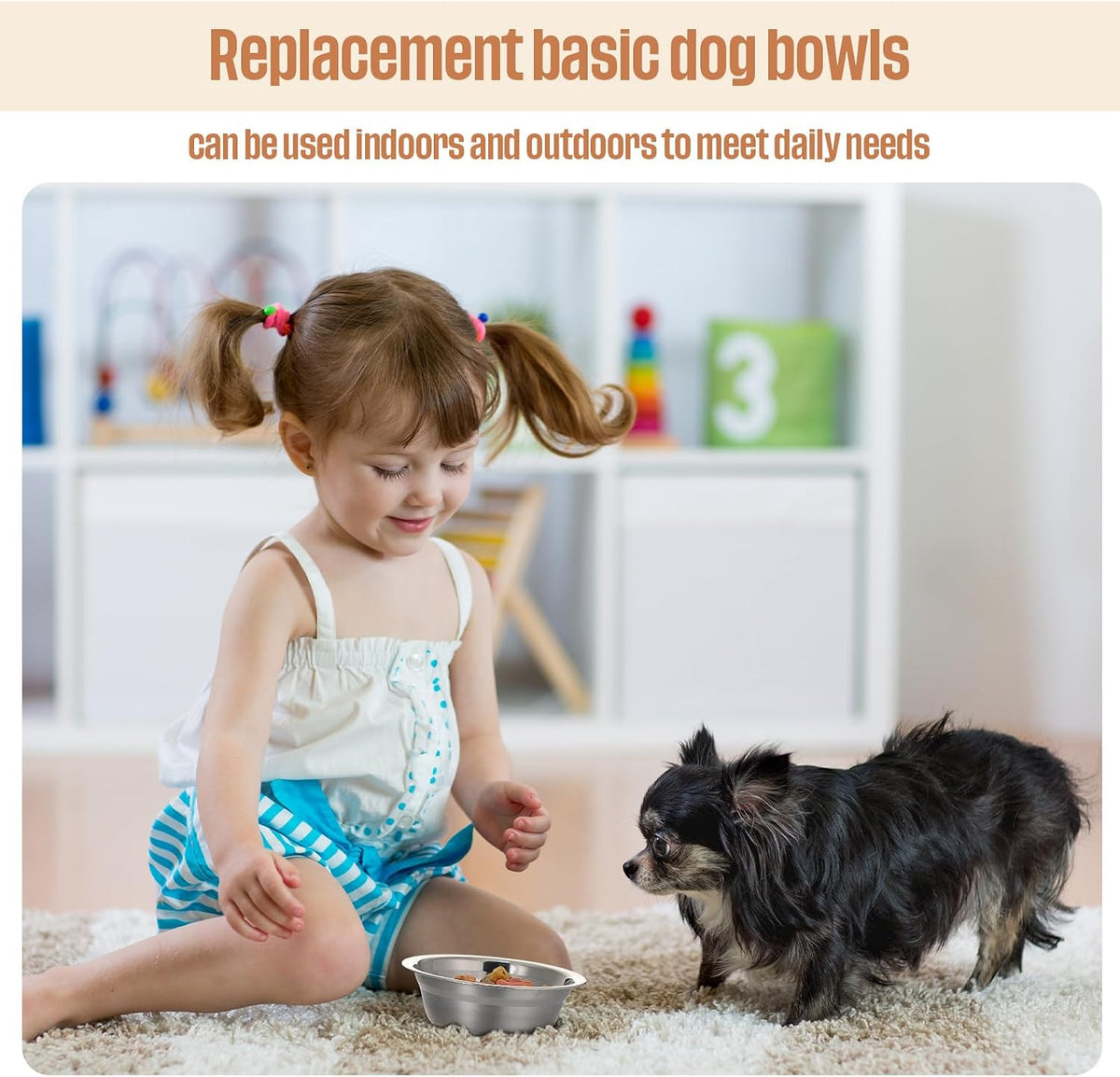 Zhehao 30 Pcs Dog Bowls Stainless Steel Bulk for Pet Puppy Cat, 10 oz