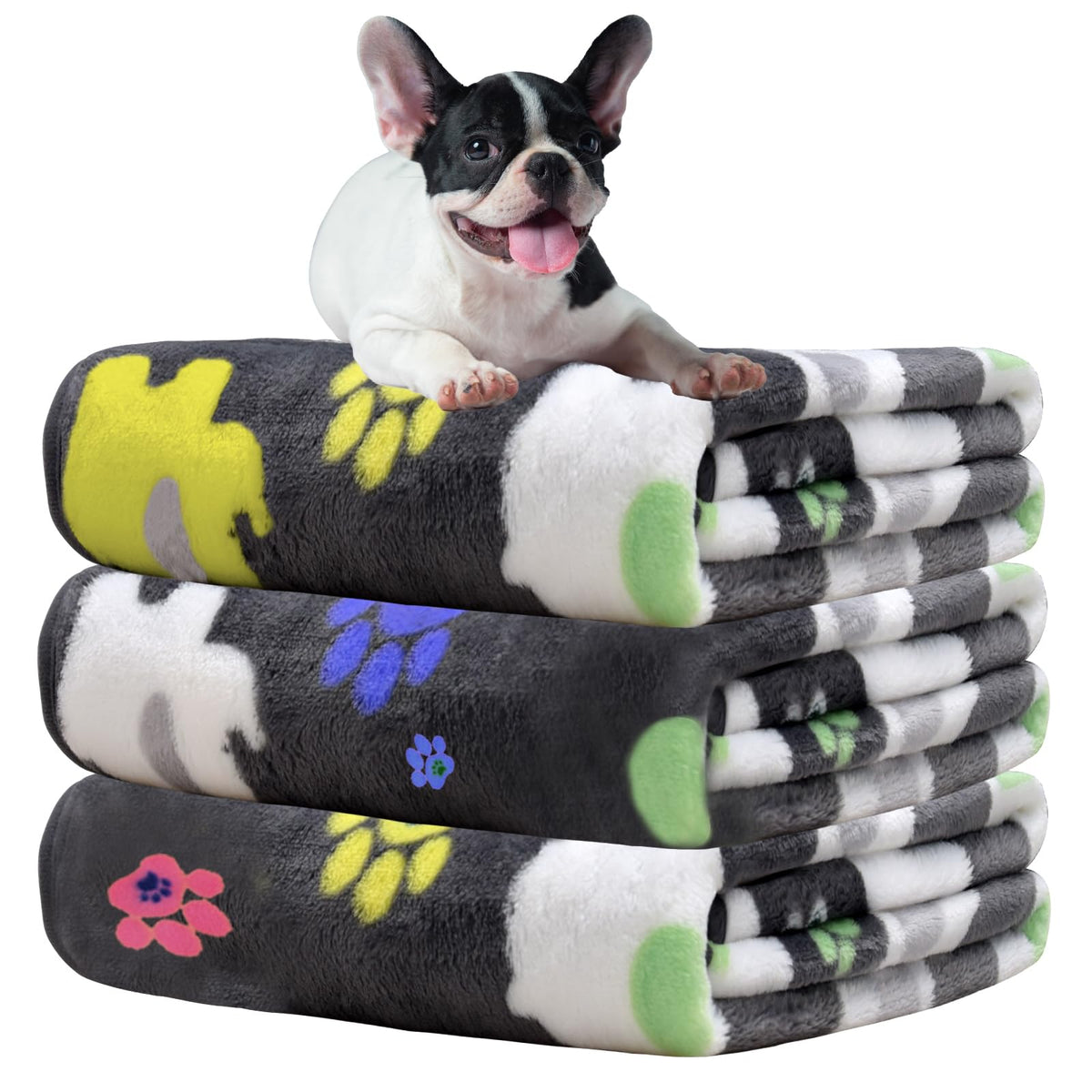 Rezutan Blanket for Large Dogs & Cats Soft Reversible Cute Paw 40"x31"