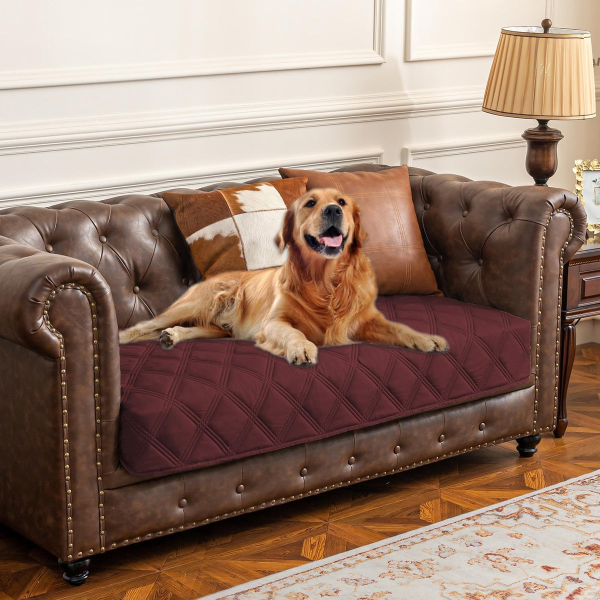 Ameritex Waterproof Dog Bed Cover Pet Blanket with Anti-Slip Back