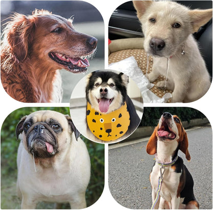 Dog Bandana Exquisite Printing Waterproof Cute Comfortable Upright Dog Drool Bib Adjustable Bib Handkerchief Accessories for Medium, Large and Extra-Large Dogs (XXL,Color 8)