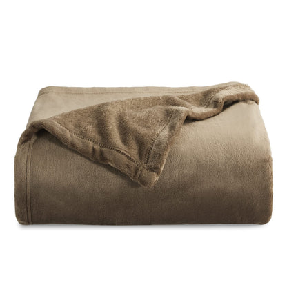 Bedsure GentleSoft Fleece Blanket Twin Size Grey - 300GSM Lightweight Plush Fuzzy Cozy Soft Warm Blanket for Bed, Sofa, Couch, Travel, Camping, 60x80 inches